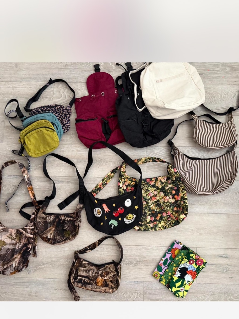 Black Floral Accent Crossbody Bag - Women's Accessories